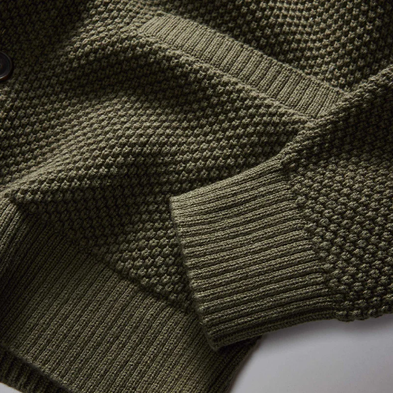 The Crawford Sweater in Fatigue Olive