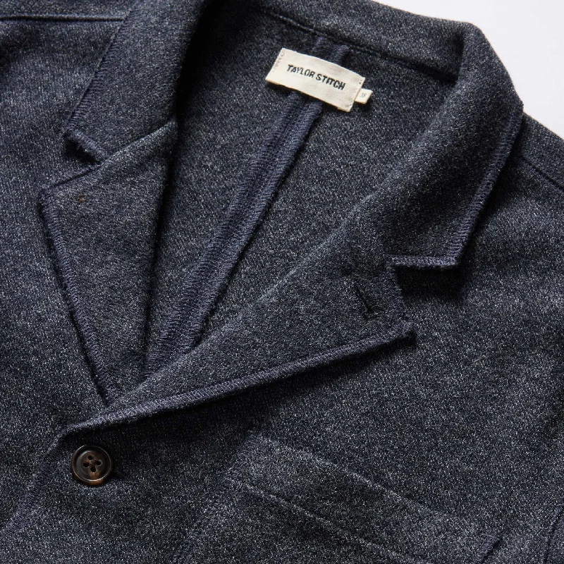 The Evans Blazer in Navy Birdseye Wool