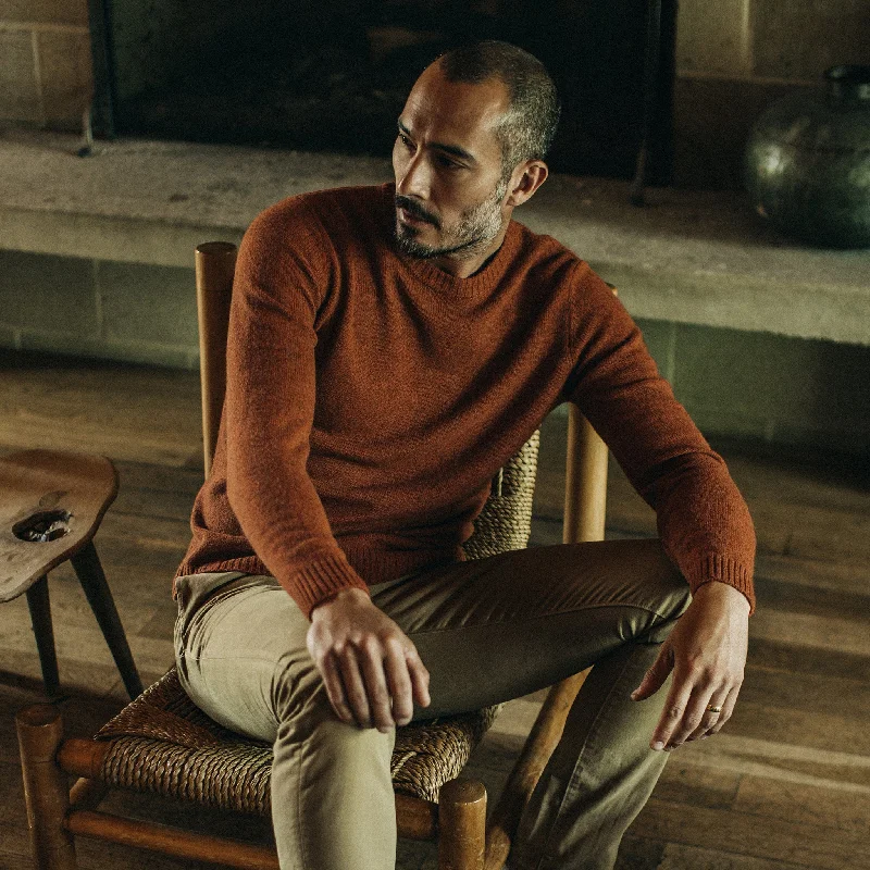 The Lodge Sweater in Rust