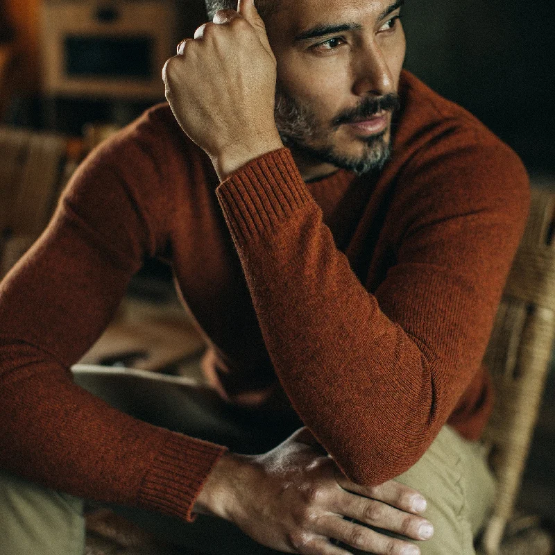 The Lodge Sweater in Rust