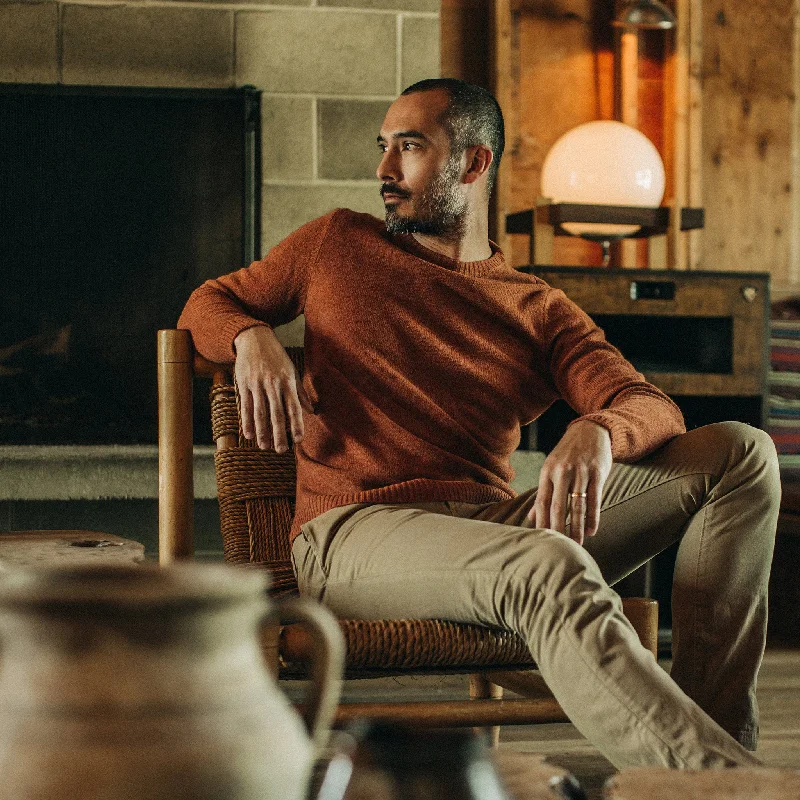 The Lodge Sweater in Rust