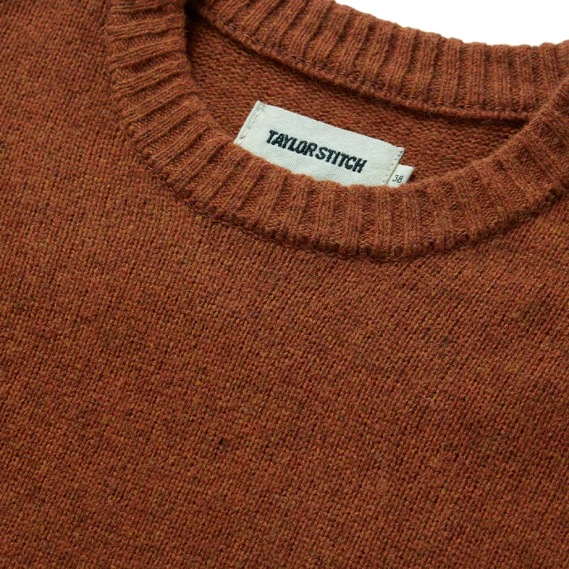 The Lodge Sweater in Rust