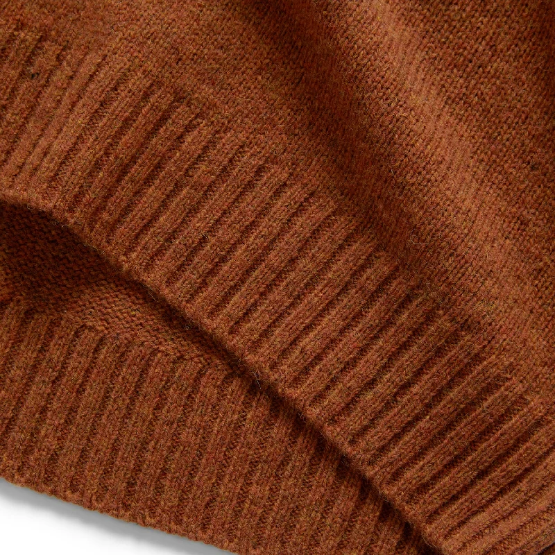 The Lodge Sweater in Rust