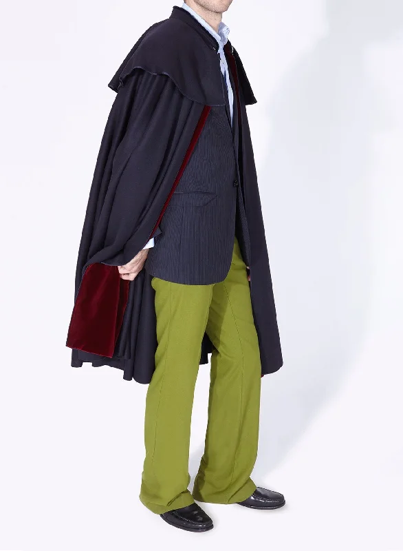 1901 CLOAK NAVY - BURGUNDY