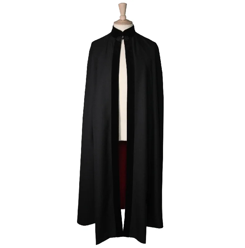 Cape with Velvet Trim