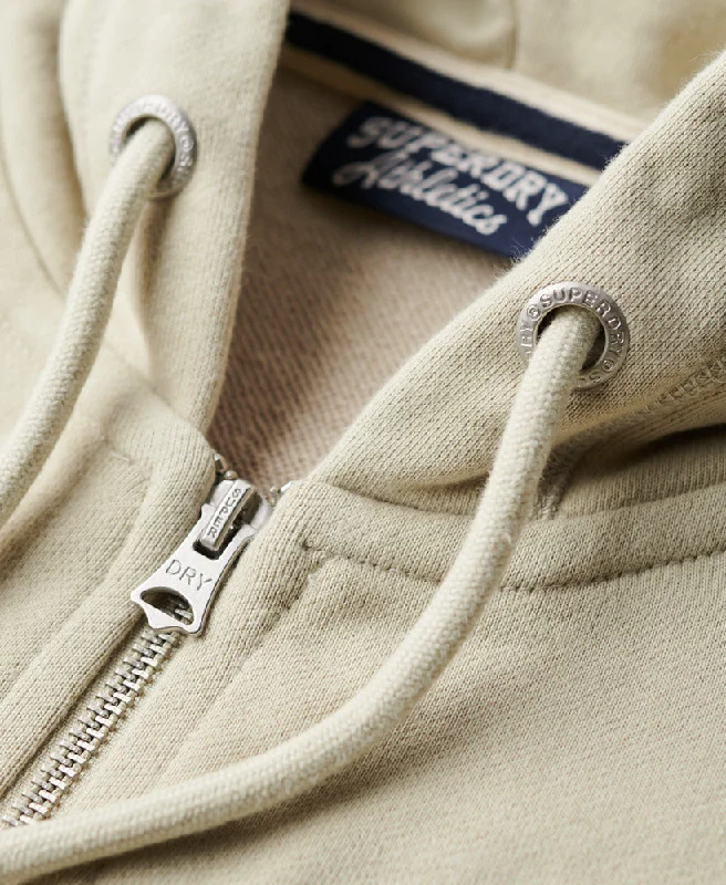 Essential Logo Zip Hoodie | Light Stone Beige