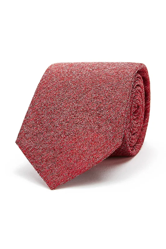 Herringbone Pattern Tie 100% Silk 8cm