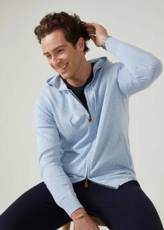 Ashbury Men's Zip Front Hoodie In Bluebell