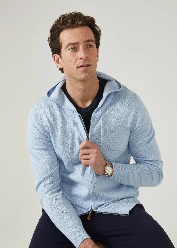 Ashbury Men's Zip Front Hoodie In Bluebell