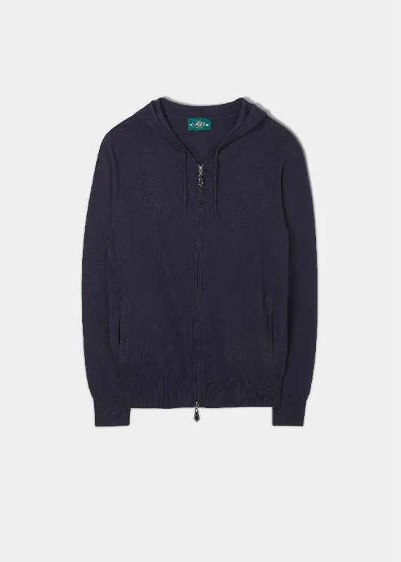 Ashbury Men's Zip Front Hoodie In Dark Navy