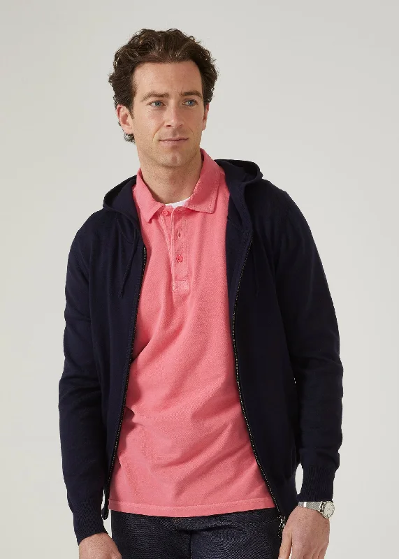 Ashbury Men's Zip Front Hoodie In Dark Navy