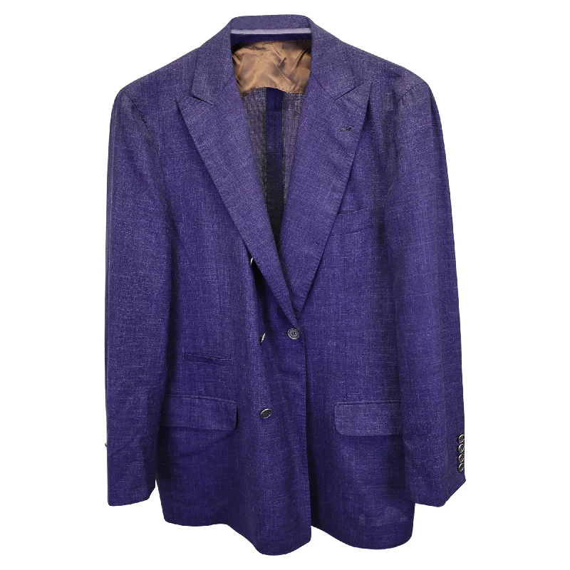 Brunello Cucinelli Blazer in Blue Linen