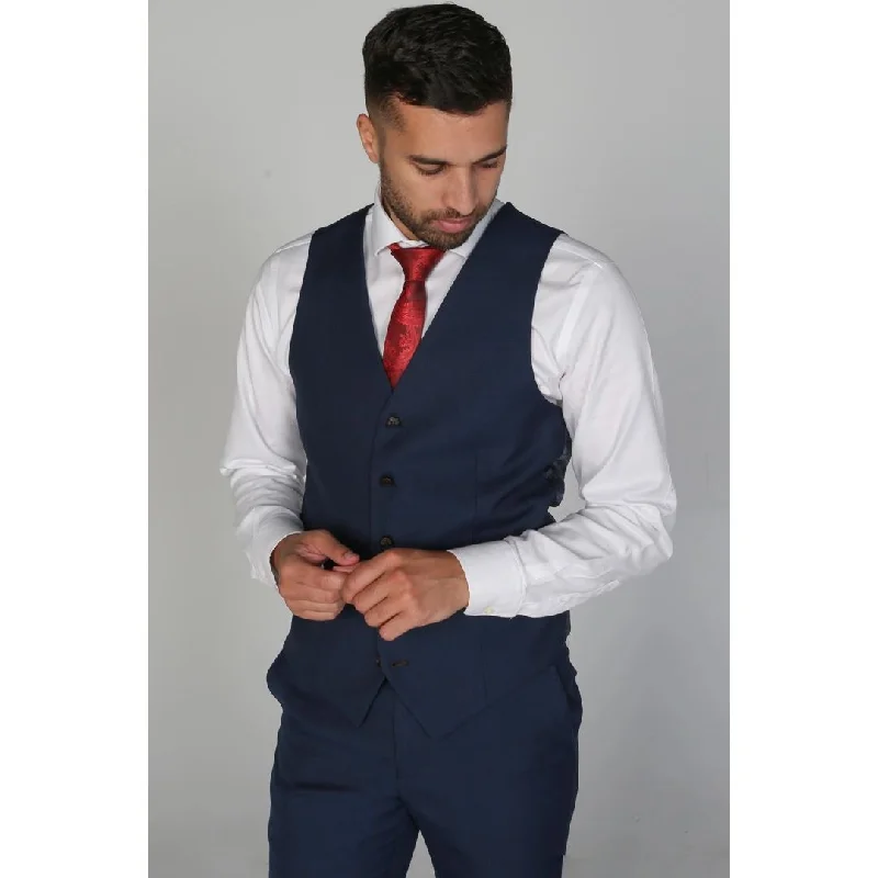 Calvin - Men's Navy Waistcoat