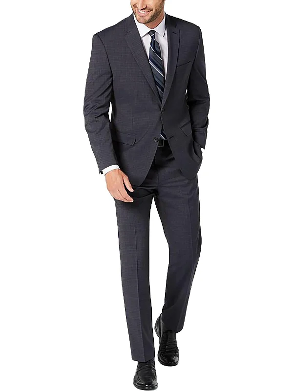 Casselman Mens Modern Fit Glen Plaid Two-Button Suit