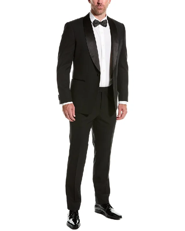 Cavalli Class 2pc Wool-Blend Tuxedo Suit