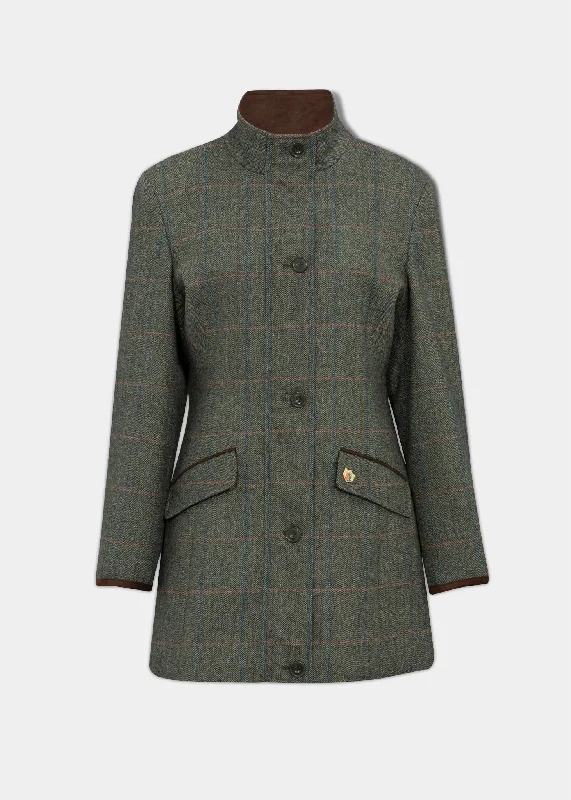 Combrook Ladies Tweed Field Jacket In Spruce - Regular Fit