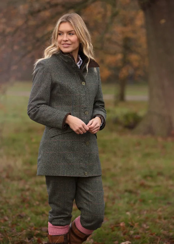 Combrook Ladies Tweed Field Jacket In Spruce - Regular Fit