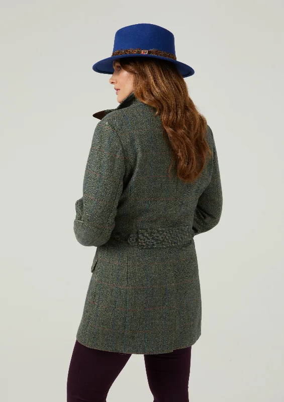 Combrook Ladies Tweed Field Jacket In Spruce - Regular Fit