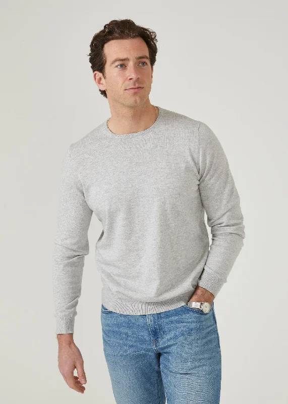 Harlington Luxury Cotton Jumper In Dove