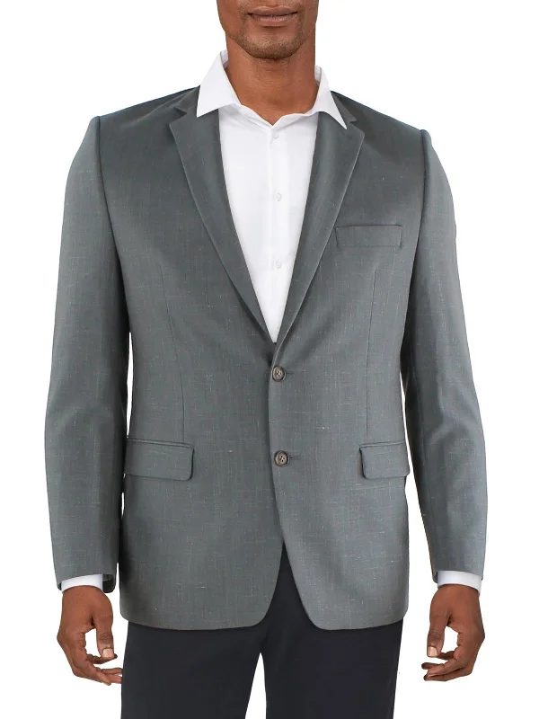 Mens Office Suit Separate Two-Button Blazer