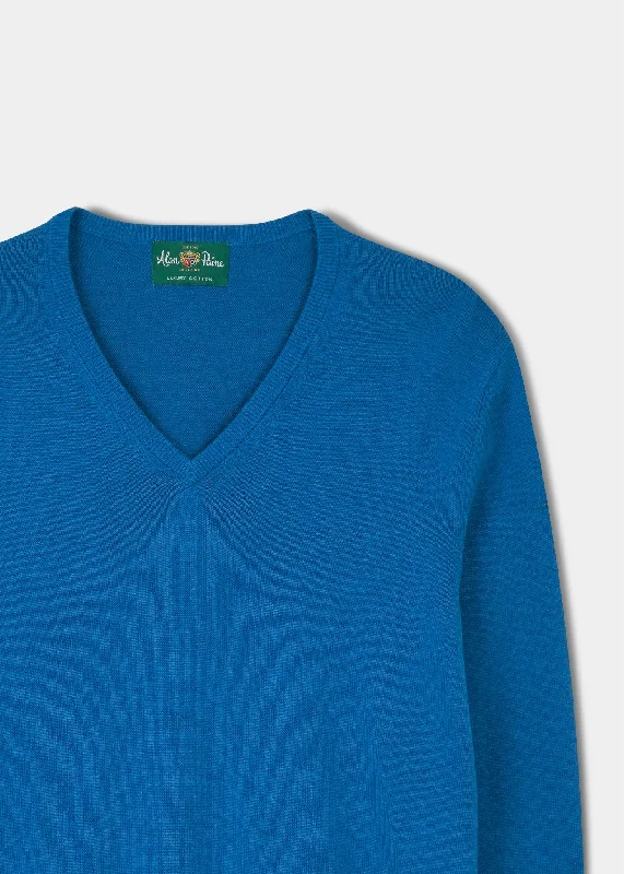 Rothwell Cotton Cashmere Jumper In Regatta