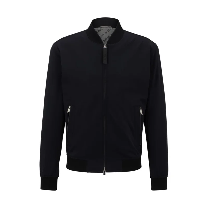 Slim-fit jacket in performance-stretch jersey