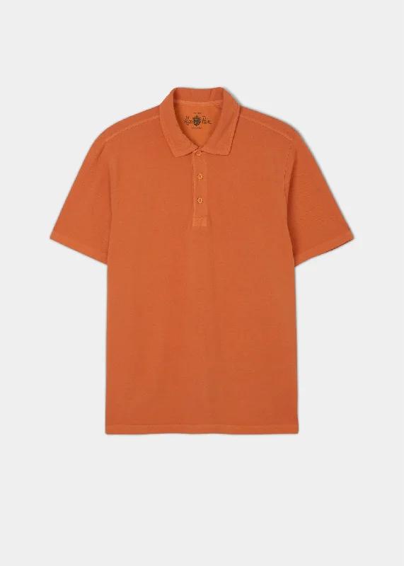 Weymouth Washed Effect Polo Shirt In Amber