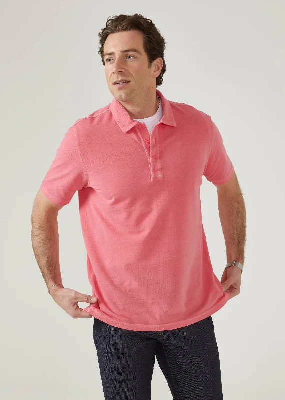 Weymouth Washed Effect Polo Shirt In Calypso