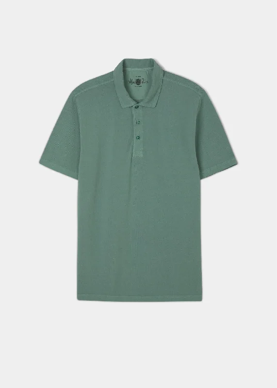 Weymouth Washed Effect Polo Shirt In Pine