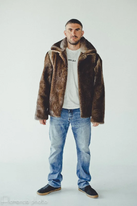 Mens Otter Fur Jacket