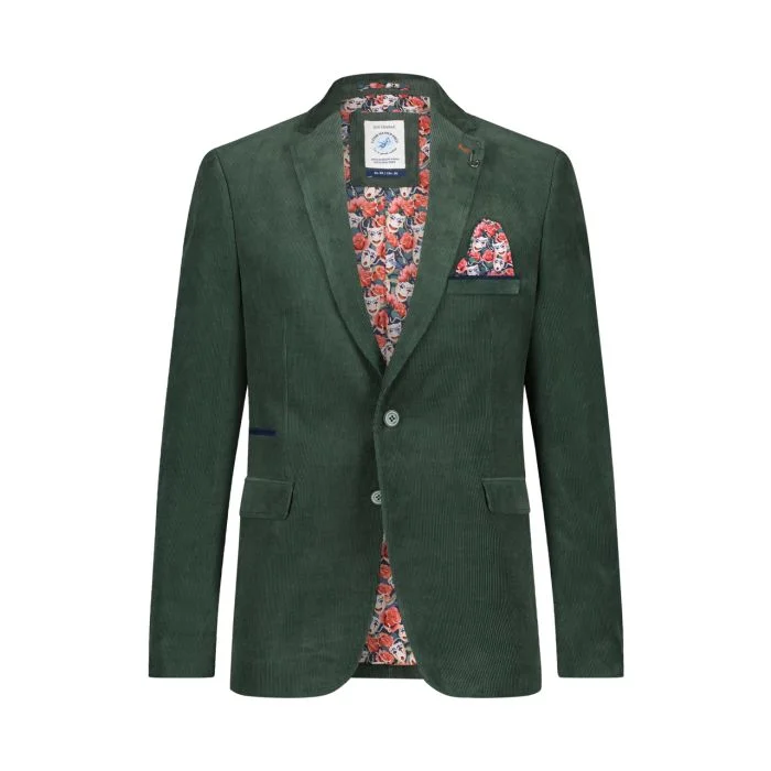 Blazer - Ribbed - Corduroy - Green