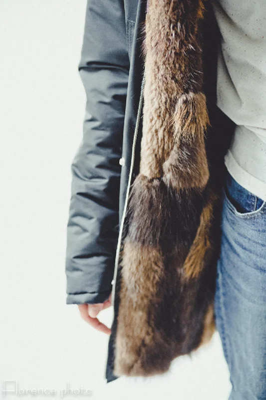 Coyote Fur Parka Jacket for Men