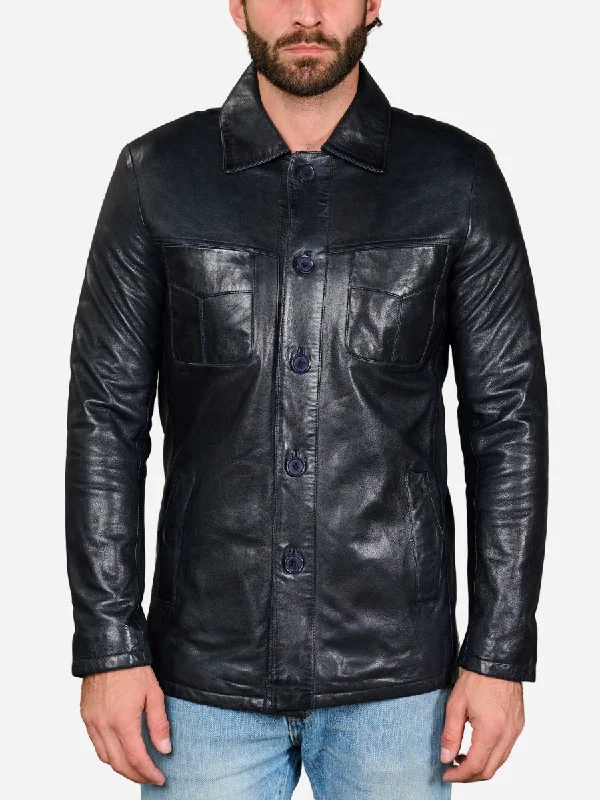 Daniel Sheepskin Vintage Black Leather Jacket