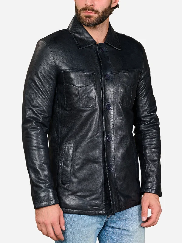 Daniel Sheepskin Vintage Black Leather Jacket