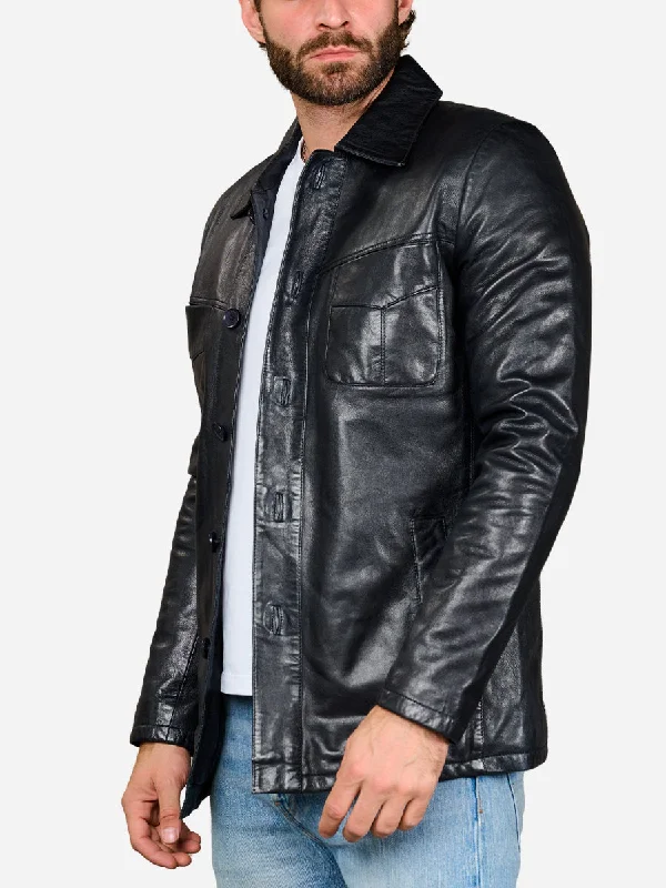 Daniel Sheepskin Vintage Black Leather Jacket