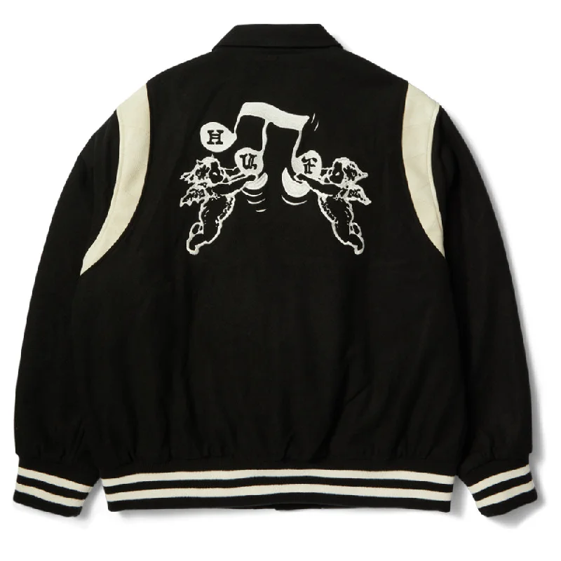 HUF SONG VARSITY JACKET // BLACK