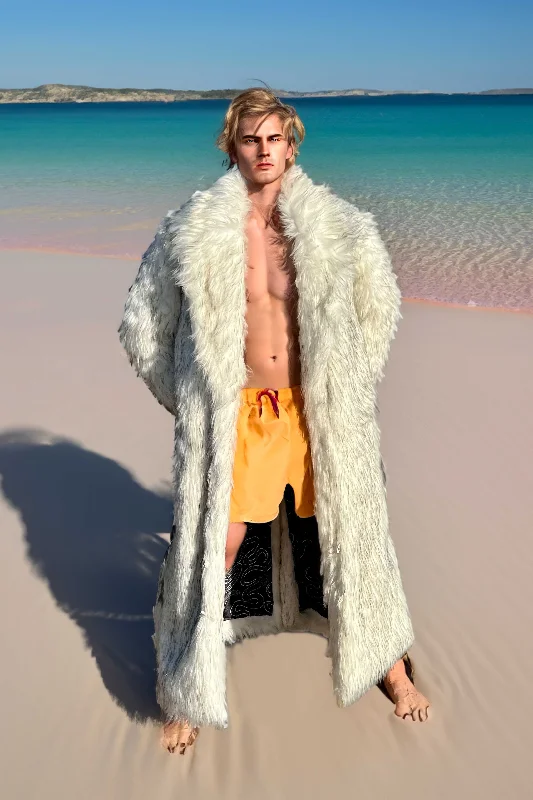 Ryan Gosling Ken White Faux Fur Coat