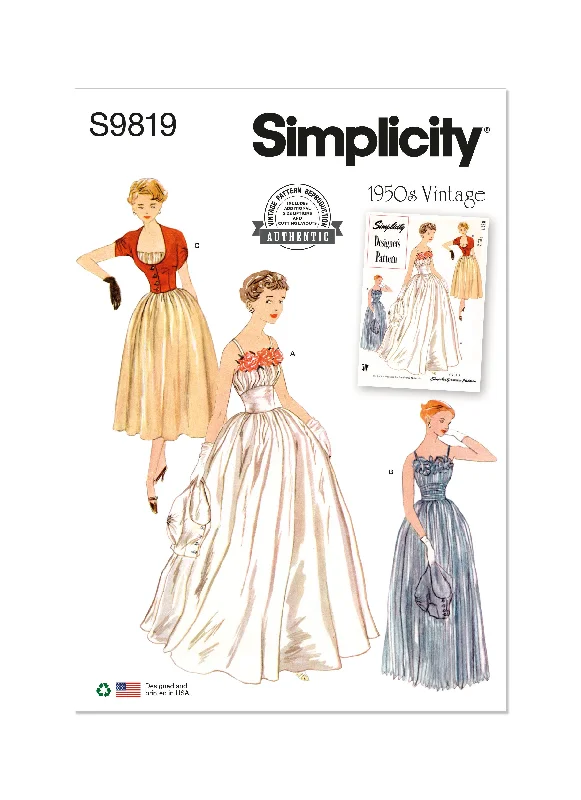 Simplicity sewing pattern 9819 Misses' Dresses and Jacket