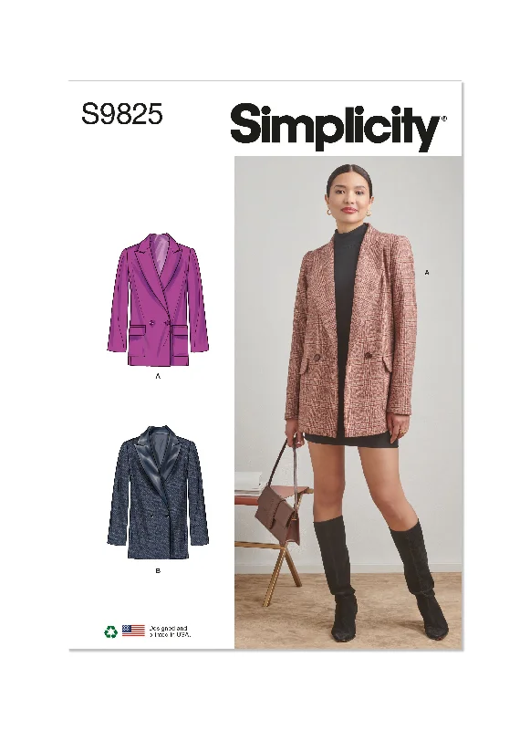 Simplicity sewing pattern 9825 Misses' Jackets