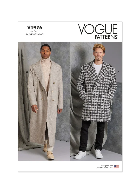 Vogue Sewing Pattern 1976 Men's Coat in Two Lengths