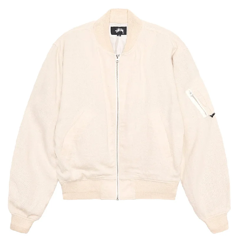 STÜSSY LINEN BEACH BOMBER // NATURAL