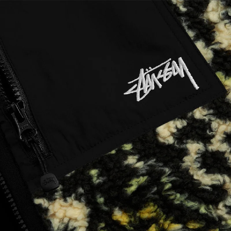 STÜSSY SHERPA REVERSIBLE JACKET // YELLOW LEOPARD