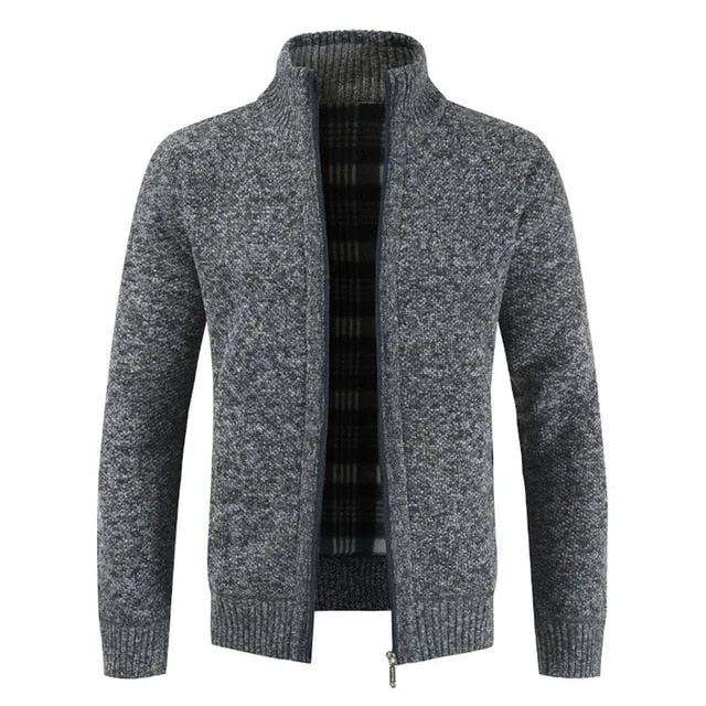 WILUXE Mens Cardigan Autumn Winter Warm Thick Sweater