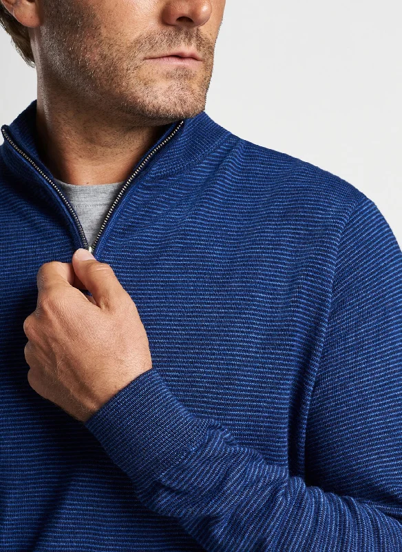 Canton Stripe Quarter-Zip Sweater