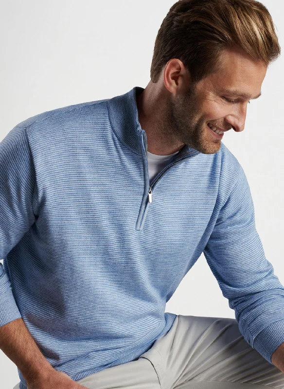 Canton Stripe Quarter-Zip Sweater