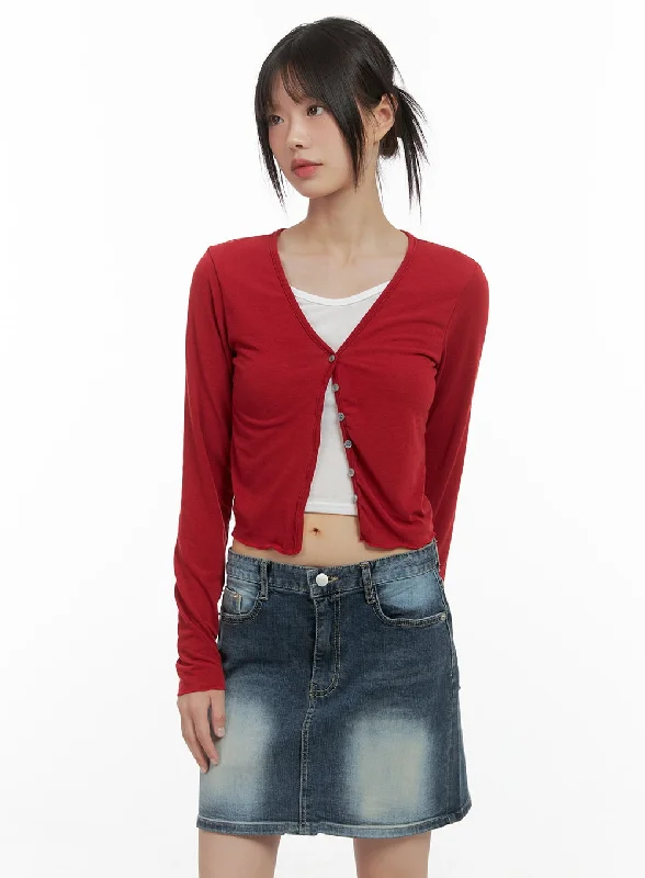 Chic Slimline Crop Cardigan CS412