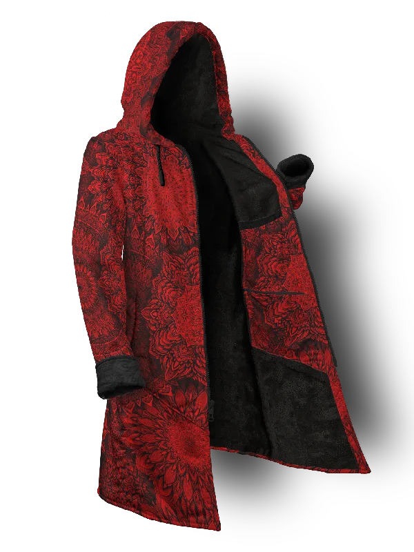 Mandala Bloom V2 Red Cyber Hooder Cloak