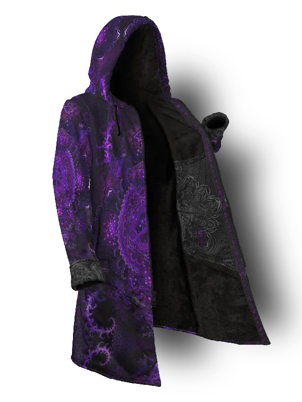 Platonic Mandala V2 Purple Cyber Hooder Cloak