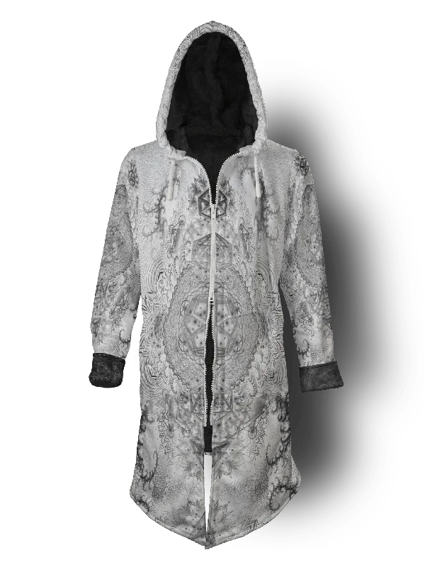 Platonic Mandala V2 White Cyber Hooder Cloak