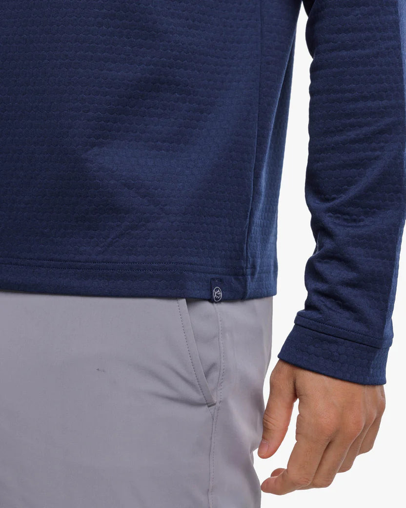 Southern Tide Men's Scuttle Heather Performance Quarter Zip - Heather True Navy